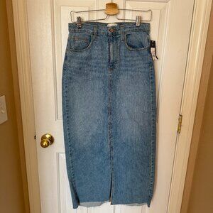 Mid-length Denim Skirt